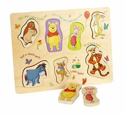 Disney Winnie The Pooh Children's Wooden Puzzle Tray RRP £15.99 CLEARANCE XL £9.99
